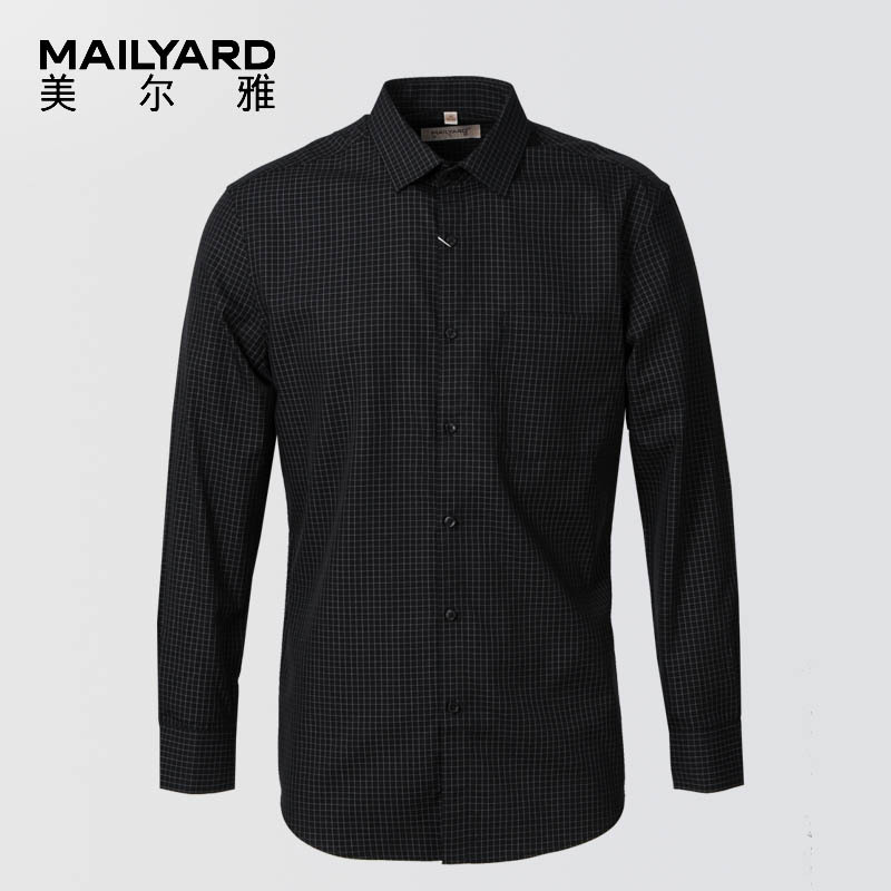 美尔雅（MAILYARD）长袖衬衫 莱赛尔商务休闲男士衬衣 男式长衬 475