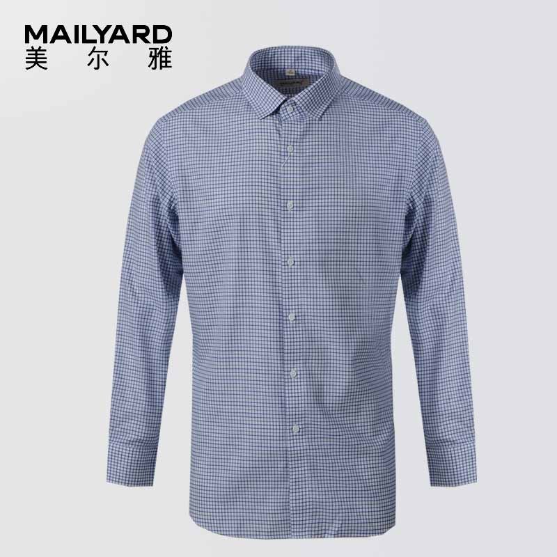 美尔雅（MAILYARD）长袖衬衫 纯棉商务男士正装 男式免烫衬衣 498