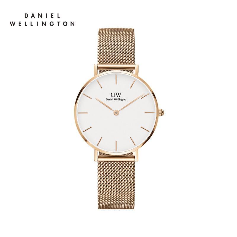 Danielwellington 丹尼尔惠灵顿dw手表女 简约纯白皮革腕表32mm 石英表