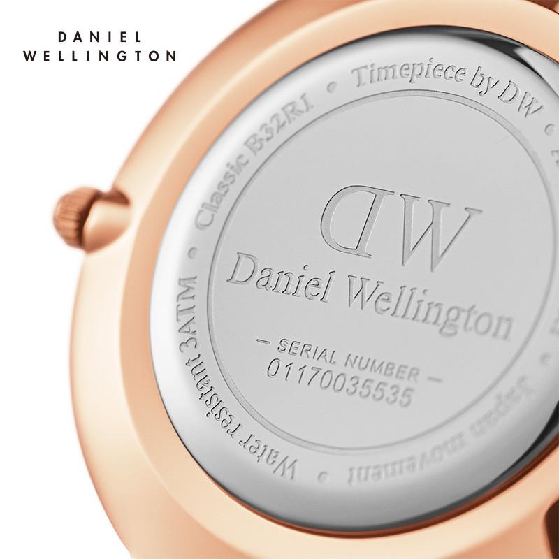 Danielwellington丹尼尔惠灵顿 dw手表女 简约黑色金属腕表32mm 石英表