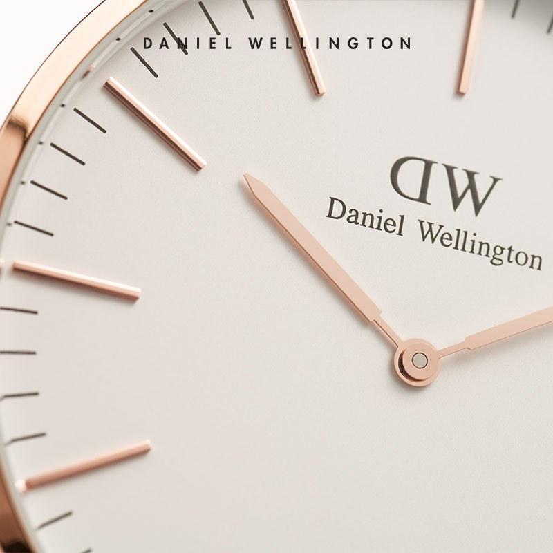 Danielwellington丹尼尔惠灵顿 dw手表女 简约黑色金属腕表28mm 石英表
