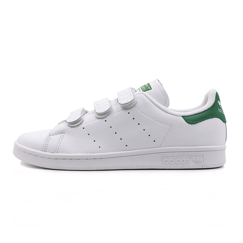 adidas阿迪达斯三叶草男子女子板鞋史密斯stansmith绿尾鞋s75187白色