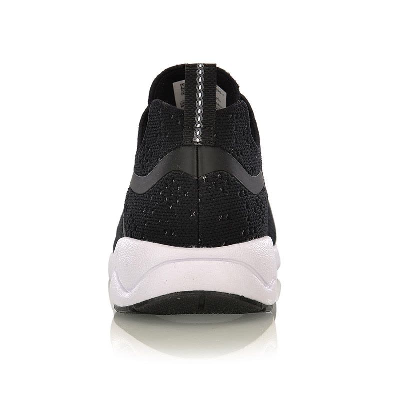 李宁男鞋休闲鞋透气轻便一体织低帮小黑鞋运动鞋AGCM055 黑色 39.5码图片