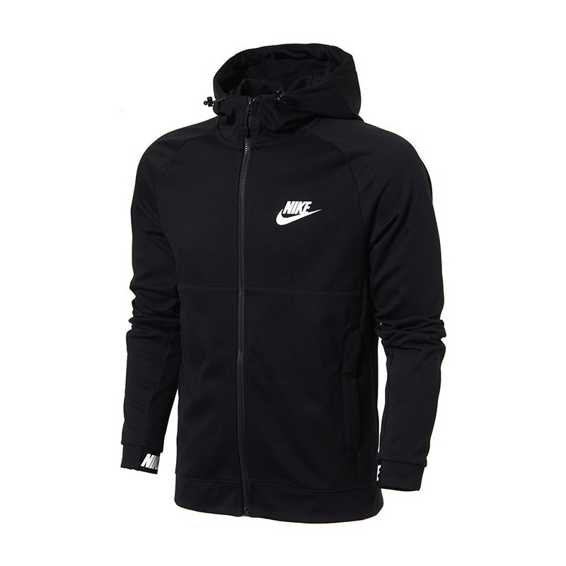 NIKE耐克男装防风夹克外套连帽休闲运动服861743 L 黑色