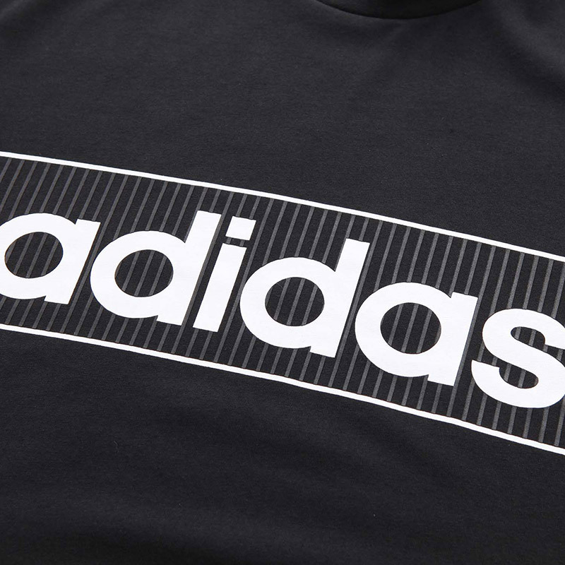 adidas阿迪达斯男装短袖T恤运动服CF4999 黑色 L