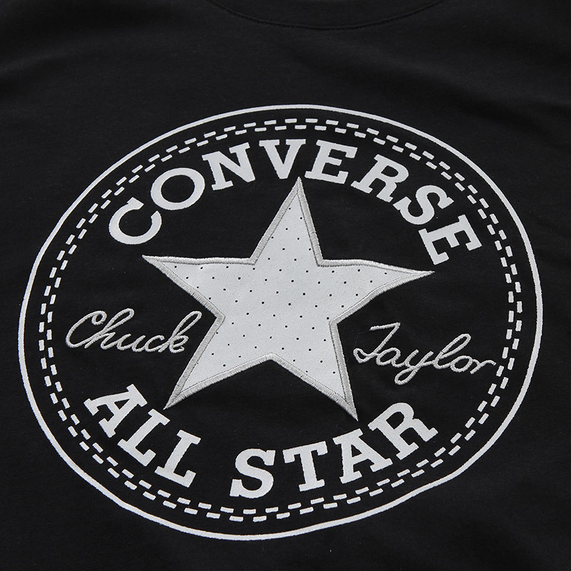 匡威Converse女装短袖T恤运动服运动休闲10004441-A01 XS 黑色