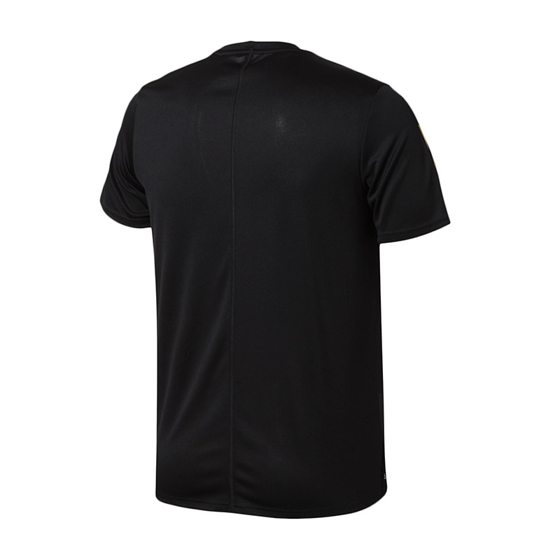 adidas阿迪达斯男子短袖T恤跑步训练透气运动服DM2810 黑色 L