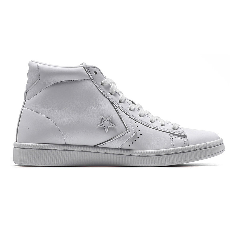 converse匡威女鞋板鞋星箭皮质高帮运动休闲鞋558016c白色35码