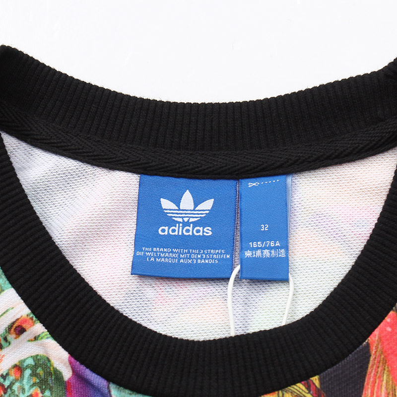 adidas阿迪达斯三叶草女子卫衣多色印花休闲运动服BR5154 30 黄色