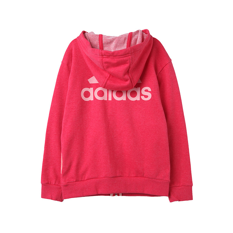 adidas童服装17年新款女小童4-10岁夹克外套BK0954