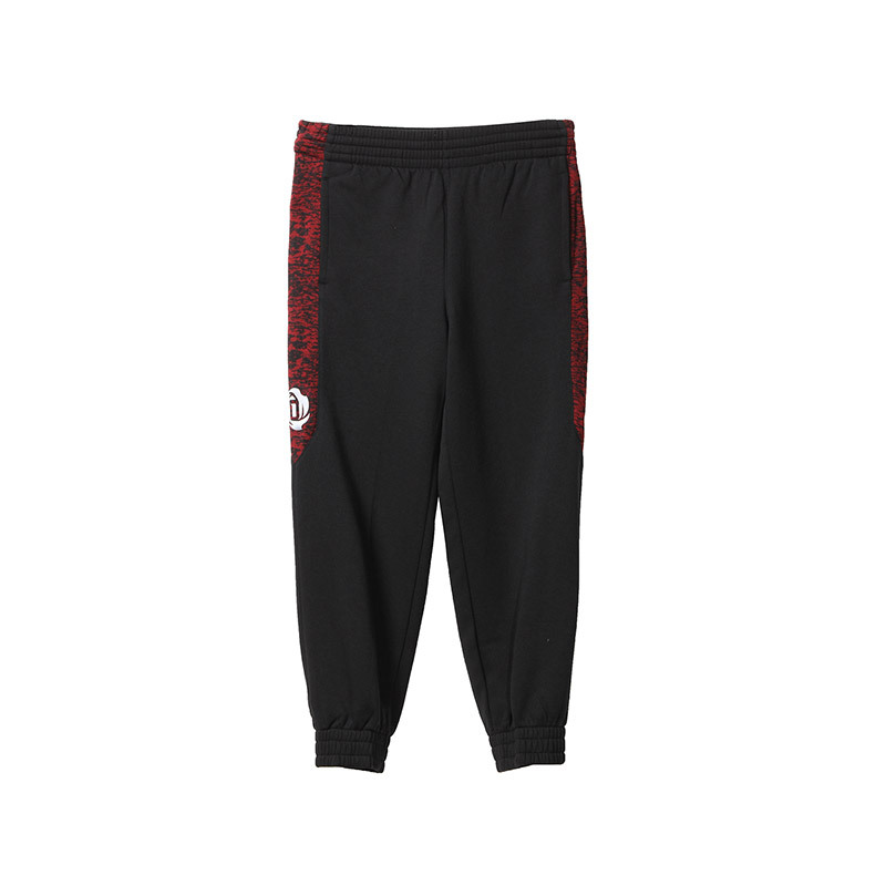 阿迪达斯adidas童装男大童10-13岁休闲生活针织长裤童装AX8074 140 黑色