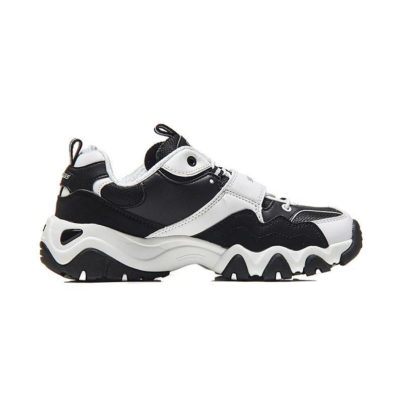 Skechers斯凯奇童鞋女秋冬新款魔术贴小大童熊猫鞋跑步鞋儿童运动鞋