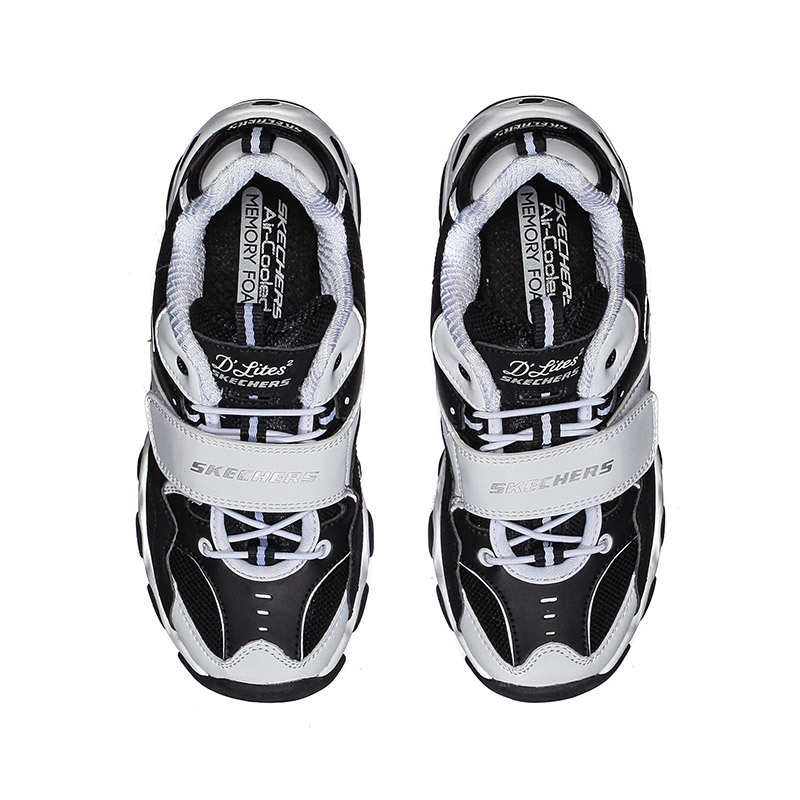 Skechers斯凯奇童鞋女秋冬新款魔术贴小大童熊猫鞋跑步鞋儿童运动鞋