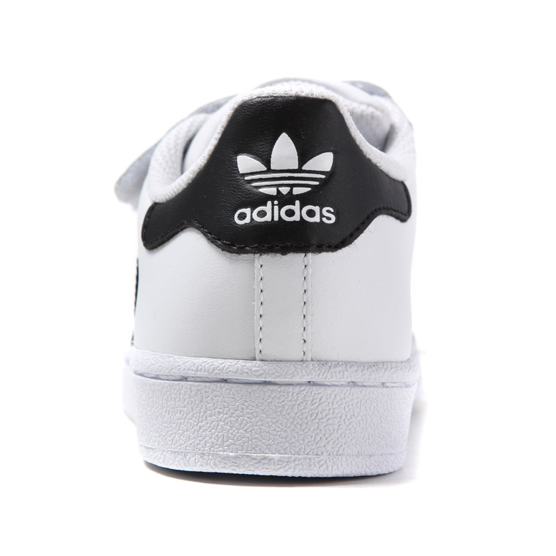 adidas三叶草男小童4-10岁贝壳头SUPERSTAR魔术贴休闲运动鞋B26070