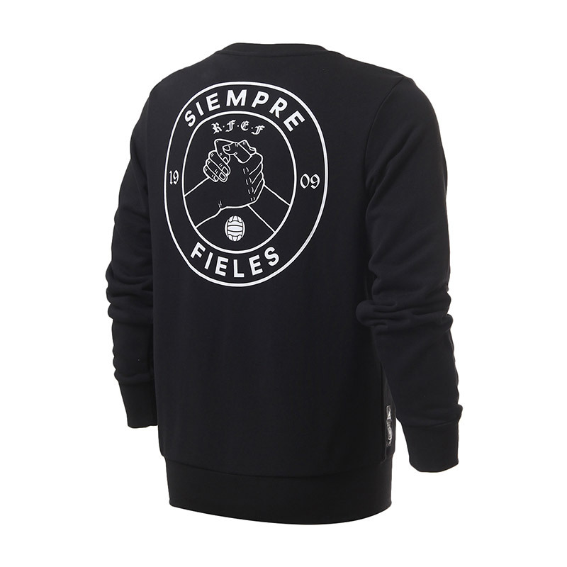 adidas阿迪达斯男子卫衣长袖加绒休闲运动服CD6574 A/S 黑色