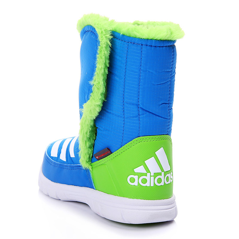 adidas阿迪达斯童男婴童0-4岁高筒雪地靴AQ2603 蓝色 22码/适合脚长125mm