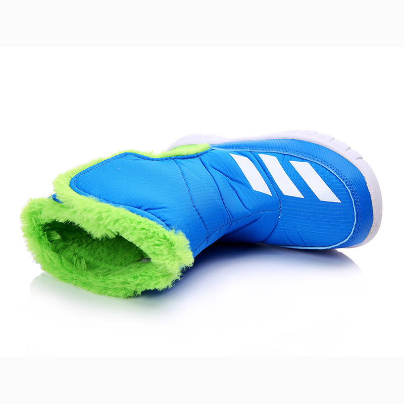 adidas阿迪达斯童男婴童0-4岁高筒雪地靴AQ2603 蓝色 22码/适合脚长125mm
