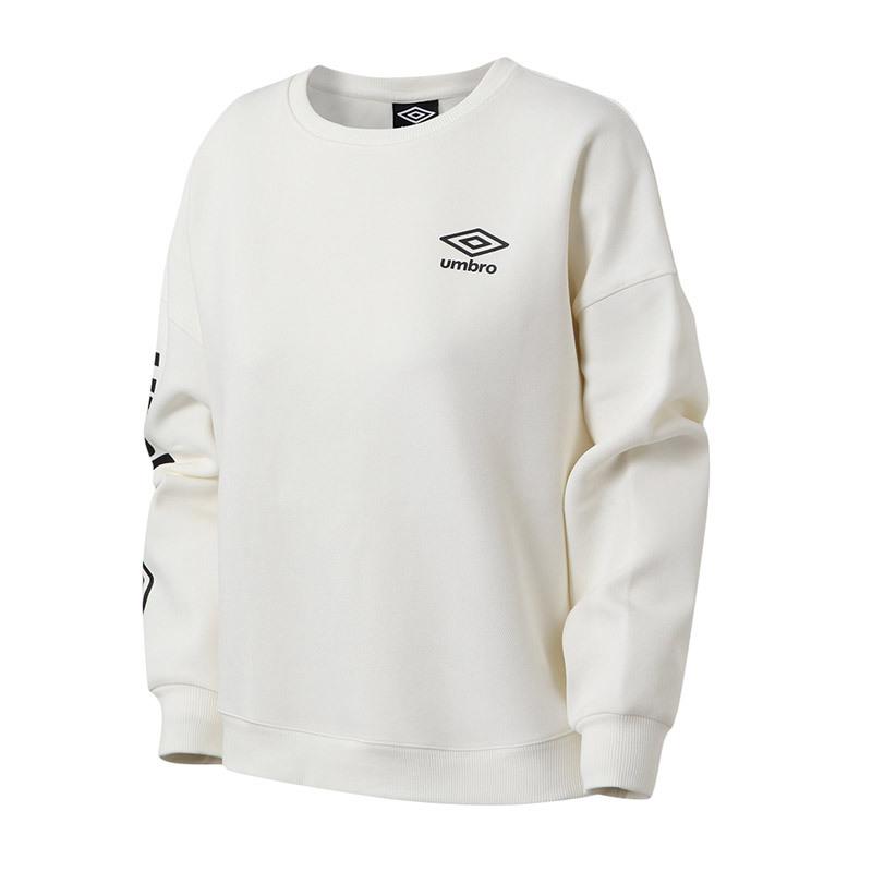 茵宝umbro女子运动卫衣圆领套头长袖秋季上装运动服视频