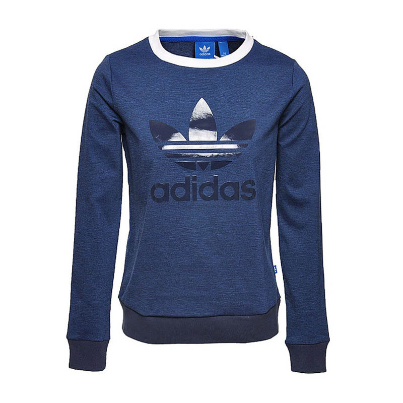 adidas阿迪达斯三叶草女子卫衣休闲运动服BJ8293 30 蓝色