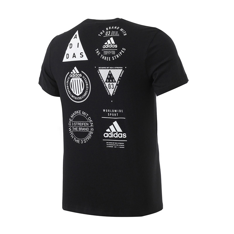 adidas阿迪达斯男装短袖T恤运动服CF1379 S 黑色