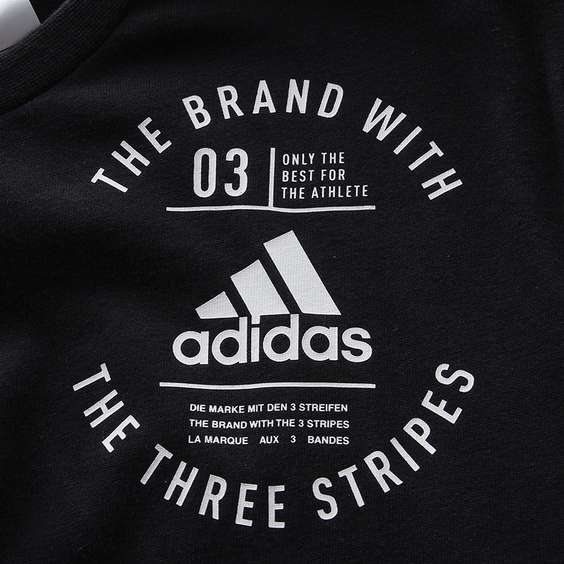 adidas阿迪达斯男装短袖T恤运动服CF1379 S 黑色