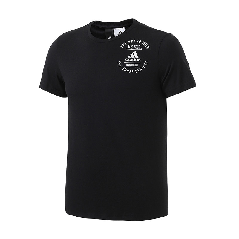 adidas阿迪达斯男装短袖T恤运动服CF1379 S 黑色