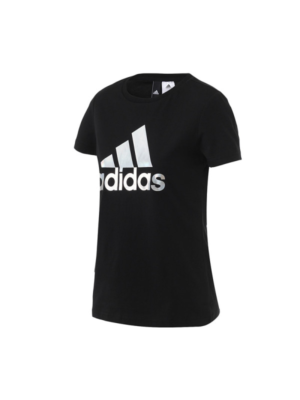 adidas阿迪达斯女子短袖T恤休闲运动服CF3903 XS 黑色