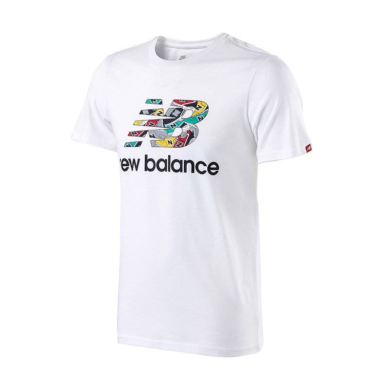 New Balance/NB男装短袖T恤圆领运动休闲上衣AMT81572 S 白色图片
