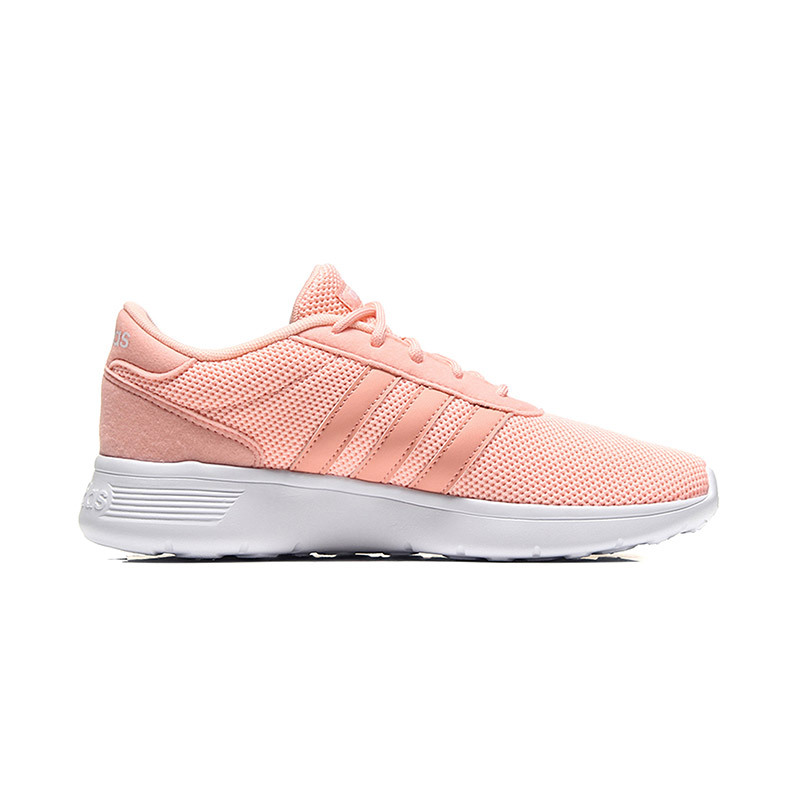 adidas阿迪达斯NEO女子休闲鞋透气休闲运动鞋B28142 朦胧珊瑚粉+亮白