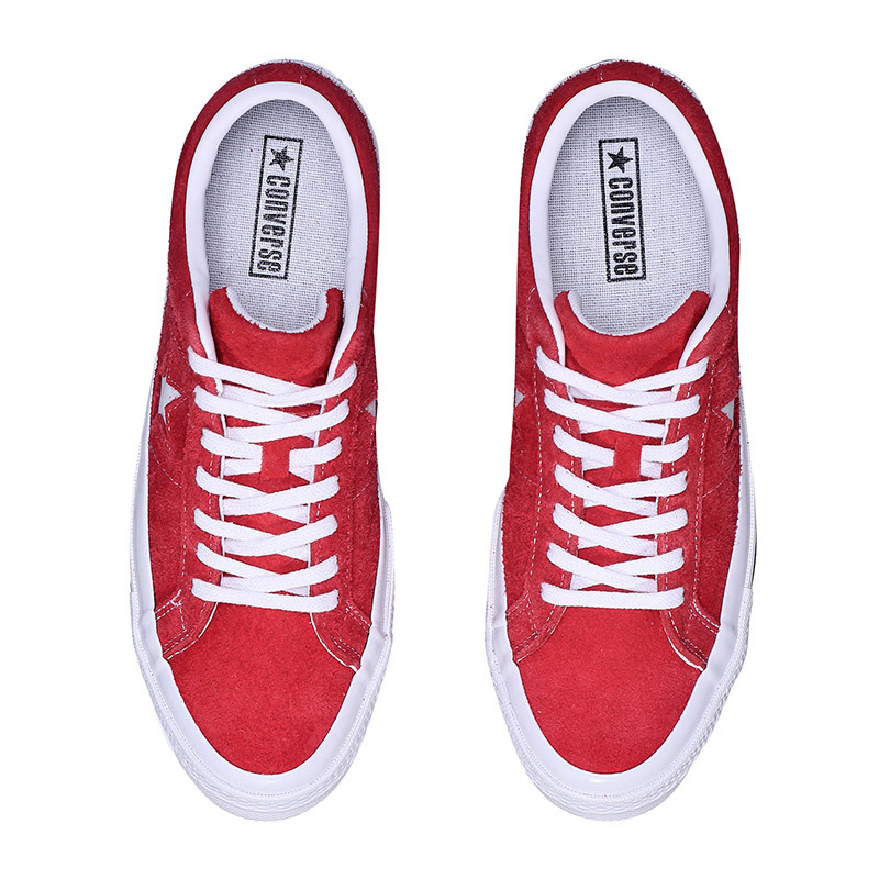 CONVERSE匡威男女鞋板鞋one star反皮毛休闲鞋158434C 红色