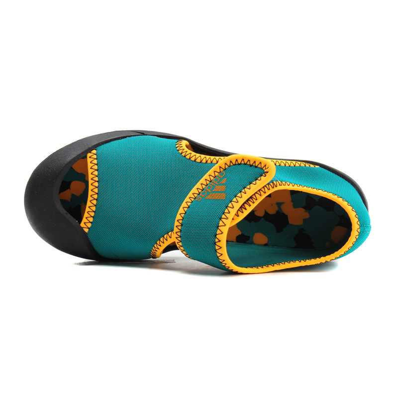 adidas阿迪达斯童休闲男小童4-10岁低帮魔术贴凉鞋AF3877 AF3877骑士绿+一号+霓虹橙 28/