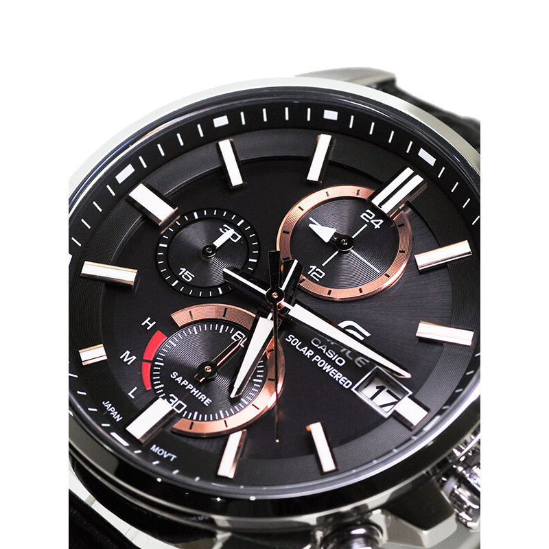 casio卡西欧石英表男edifice系列日韩品牌休闲商务男士皮带手表efb