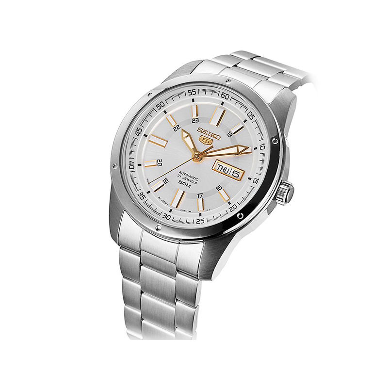精工seiko机械表男5号机械男士表商务休闲简约正装大气机械手表snkn11