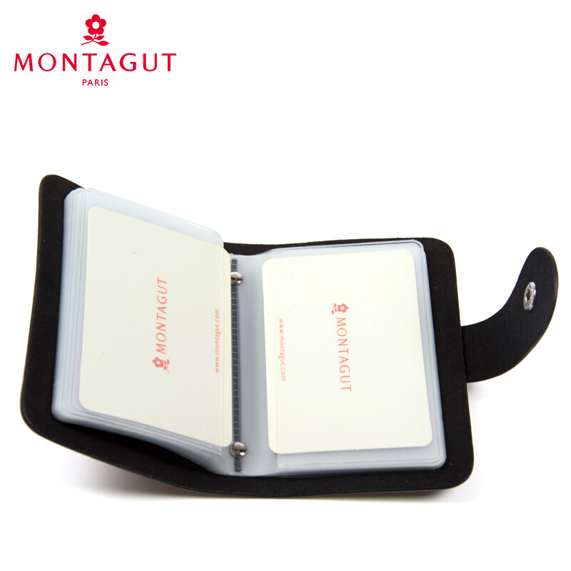 梦特娇MONTAGUT卡包女式韩版多卡位牛皮时尚卡包信用卡套薄卡片包