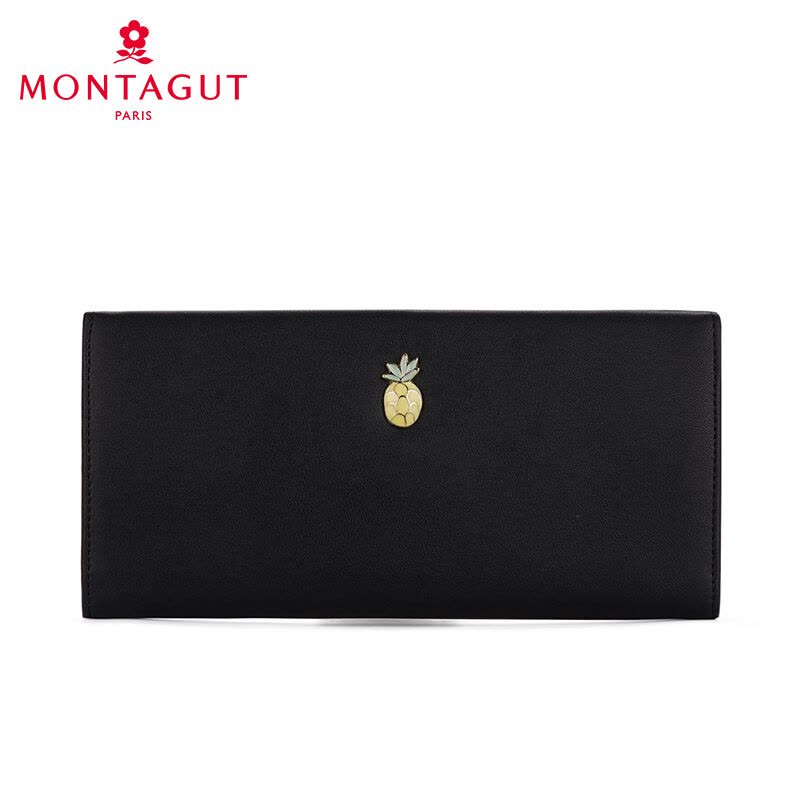 梦特娇MONTAGUT女士长款钱包时尚拉链手包牛皮新款韩版大容量皮夹图片