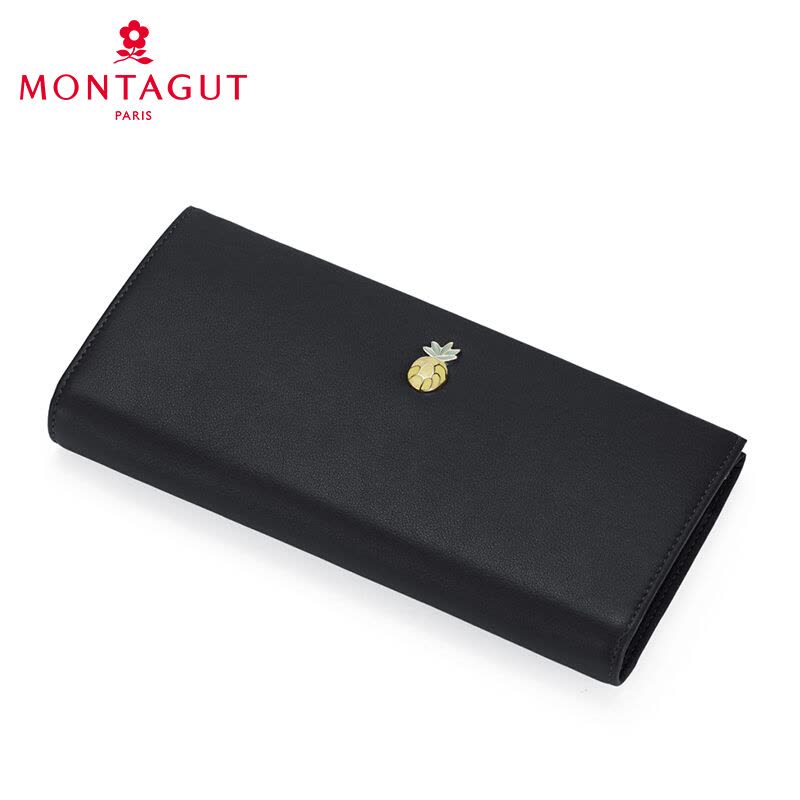 梦特娇MONTAGUT女士长款钱包时尚拉链手包牛皮新款韩版大容量皮夹图片