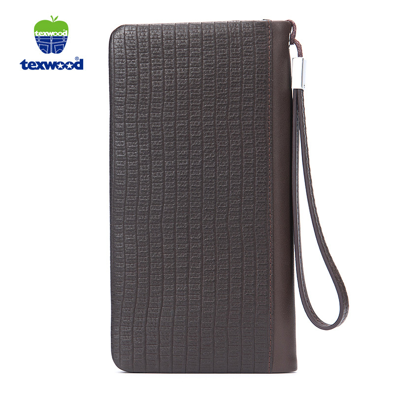 TEXWOOD香港萍果男士头层牛皮手包真皮大容量商务休闲手拿包CA6L0081-05