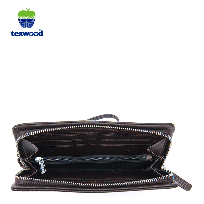 TEXWOOD香港萍果男士头层牛皮手包真皮大容量商务休闲手拿包CA6L0081-05
