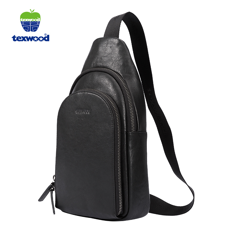 TEXWOOD香港萍果胸包男士单肩斜挎包BP7A0051-01