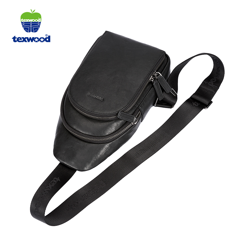 TEXWOOD香港萍果胸包男士单肩斜挎包BP7A0051-01