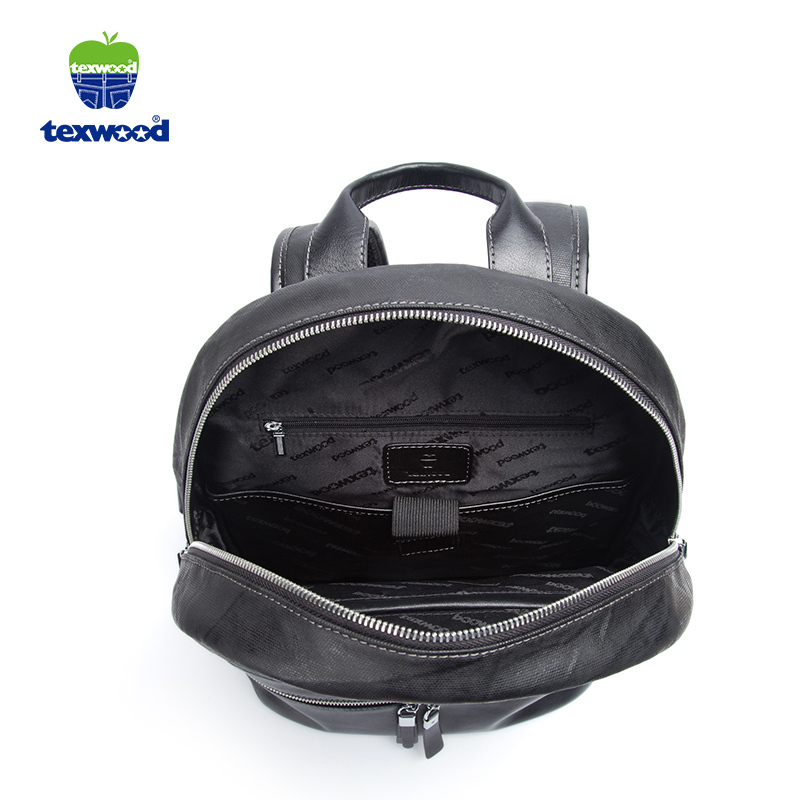 TEXWOOD香港萍果布配皮时尚拼接大容量男双肩包
