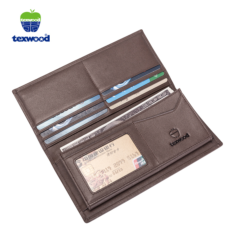 TEXWOOD香港萍果头层牛皮钱夹男士钱包长款AA7A0041-05