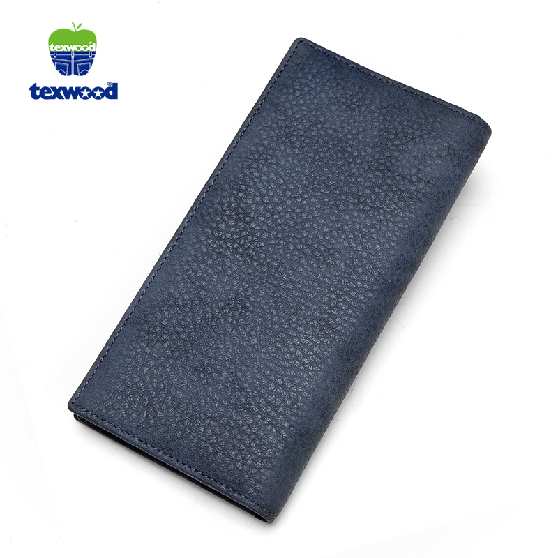 TEXWOOD香港萍果男士钱包短款真皮青年商务休闲多卡位长款钱包AA7A0071-08