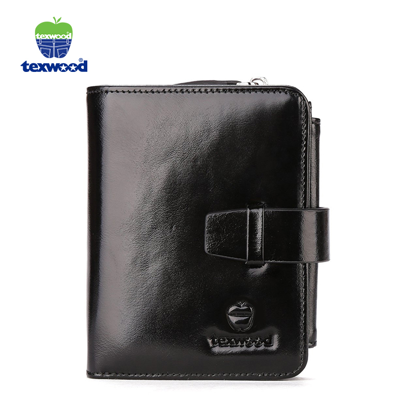Texwood 男士钱包短款竖款男式头层牛皮钱夹男卡包驾驶证AA7H0025