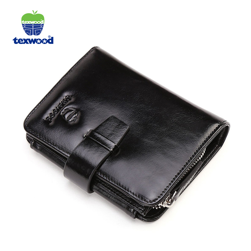 Texwood 男士钱包短款竖款男式头层牛皮钱夹男卡包驾驶证AA7H0025