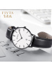 飞亚达(FIYTA)手表 时尚简约北欧风男士腕表 防水日历皮带石英男表