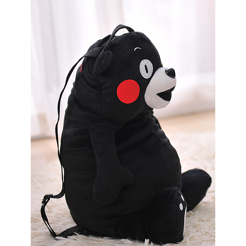 日本正版原装进口 酷MA萌(KUMAMON) 熊本熊玩偶书包 毛绒儿童书包双肩背包 42CM