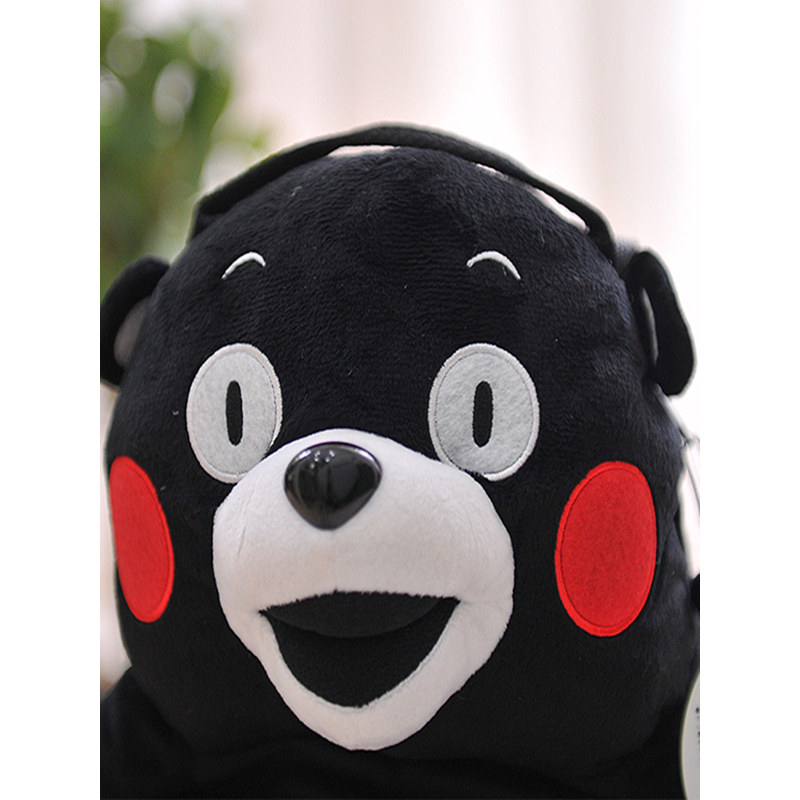 日本正版原装进口 酷MA萌(KUMAMON) 熊本熊玩偶书包 毛绒儿童书包双肩背包 42CM