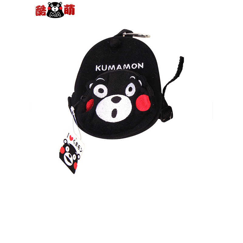 日本正品酷MA萌KUMAMON 腰带零钱包 收纳便携 不褪色 数码印花 惊讶款 大号