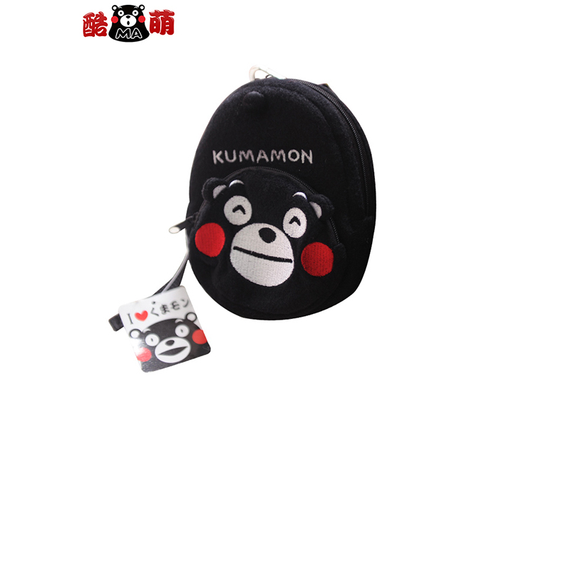 日本正品酷MA萌KUMAMON 腰带零钱包 收纳便携 不褪色 数码印花 惊讶款 大号